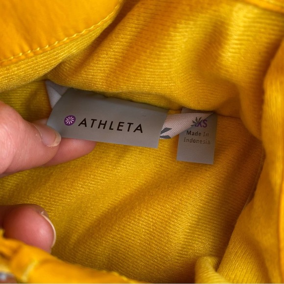 ATHLETA Yellow Water Resistant Hooded Fully Lined Vest XXS - Picture 3 of 7
